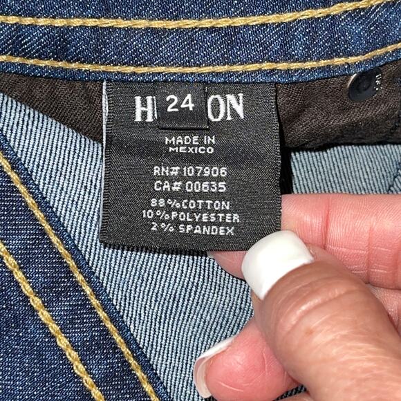 Hudson Mid Rise Signature Blue Denim Boot Cut Jeans Size 24 - Picture 12 of 16